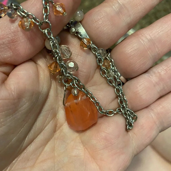Carnelian and Silver Beaded Coldwater Creek Necklace 🐼🐼🐼 - Picture 5 of 5